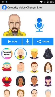 Celebrity Voice Changer Lite android App screenshot 0