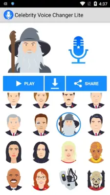 Celebrity Voice Changer Lite android App screenshot 1