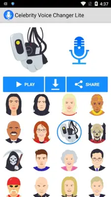 Celebrity Voice Changer Lite android App screenshot 2